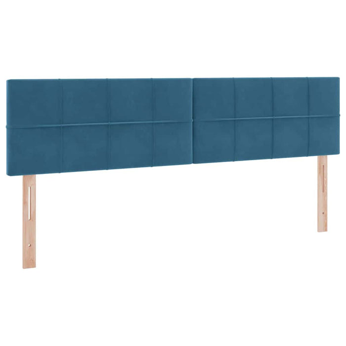 Pat cu storage cu saltea Albastru închis 180 x 200 cm Catifea - WALTI WALTI