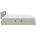 Pat cu storage cu saltea Gri deschis 200 x 200 cm Catifea - WALTI WALTI