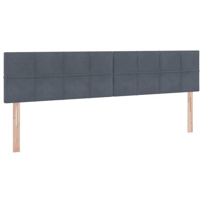 Pat cu storage cu saltea Gri închis 200 x 200 cm Catifea - WALTI WALTI