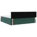 Pat cu storage cu saltea Verde închis 200 x 200 cm Catifea - WALTI WALTI