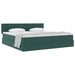 Pat cu storage cu saltea Verde închis 200 x 200 cm Catifea - WALTI WALTI