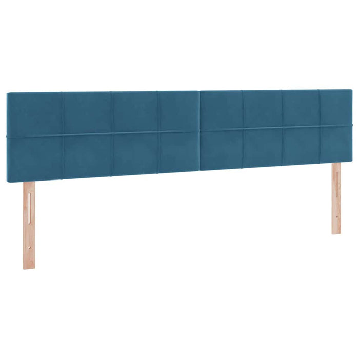 Pat cu storage cu saltea Albastru închis 200 x 200 cm Catifea - WALTI WALTI