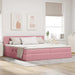 Pat cu storage cu saltea cu headboard Roz 200 x 200 cm Catifea - WALTI WALTI