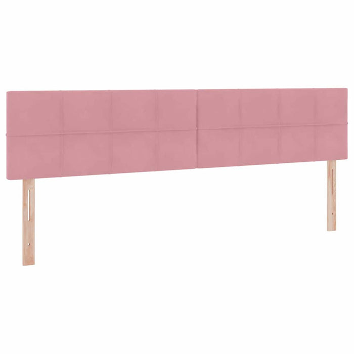 Pat cu storage cu saltea cu headboard Roz 200 x 200 cm Catifea - WALTI WALTI