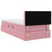 Pat cu storage cu saltea cu headboard Roz 90 x 190 cm Catifea - WALTI WALTI