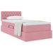 Pat cu storage cu saltea cu headboard Roz 90 x 190 cm Catifea - WALTI WALTI