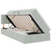 Pat cu storage cu saltea Gri deschis 90 x 200 cm Catifea - WALTI WALTI