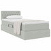 Pat cu storage cu saltea Gri deschis 90 x 200 cm Catifea - WALTI WALTI