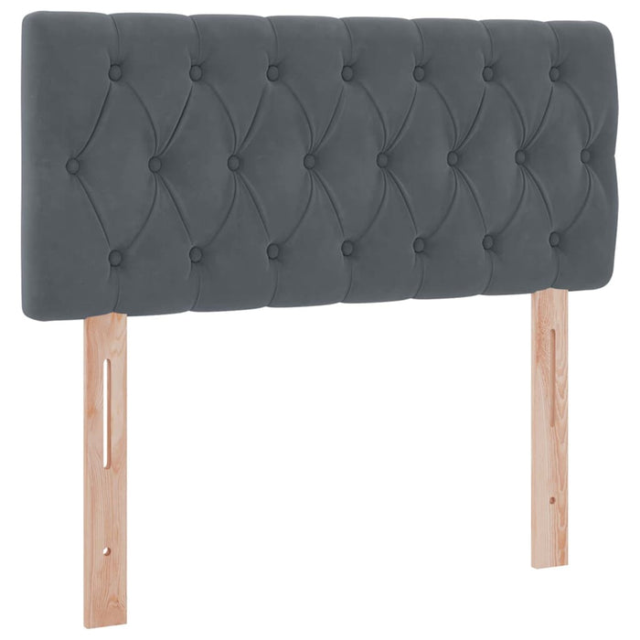 Pat cu storage cu saltea Gri închis 90 x 200 cm Catifea - WALTI WALTI