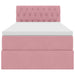 Pat cu storage cu saltea cu headboard Roz 90 x 200 cm Catifea - WALTI WALTI