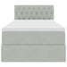 Pat cu storage cu saltea Gri deschis 100 x 200 cm Catifea - WALTI WALTI