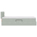 Pat cu storage cu saltea Gri deschis 100 x 200 cm Catifea - WALTI WALTI