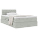 Pat cu storage cu saltea Gri deschis 120 x 190 cm Catifea - WALTI WALTI