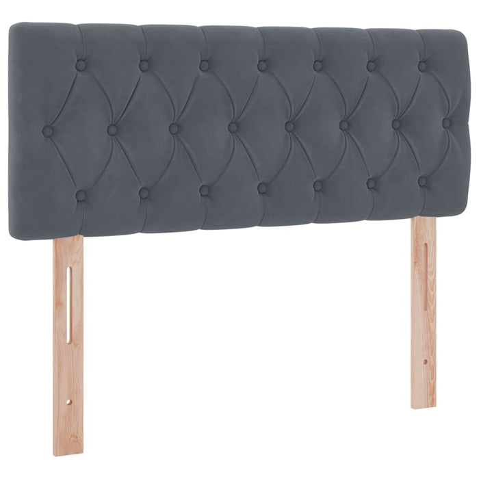 Pat cu storage cu saltea Gri închis 120 x 190 cm Catifea - WALTI WALTI