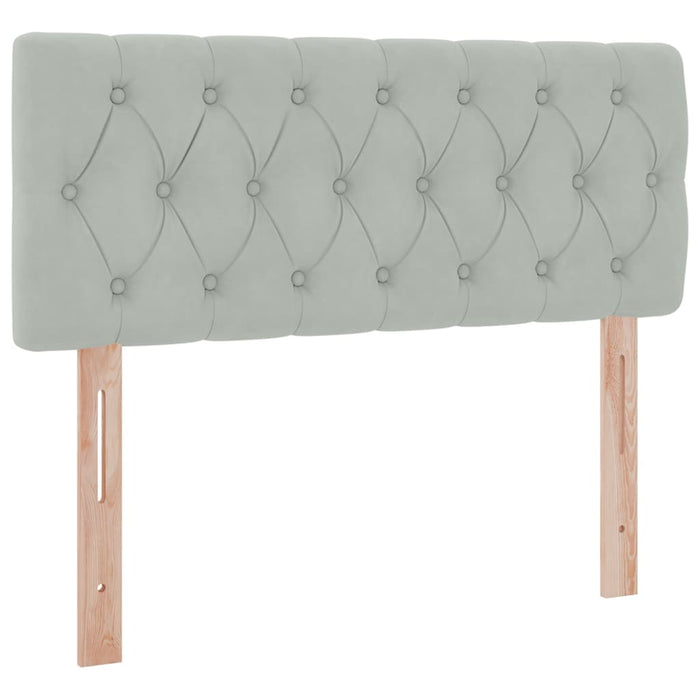 Pat cu storage cu saltea Gri deschis 120 x 200 cm Catifea - WALTI WALTI