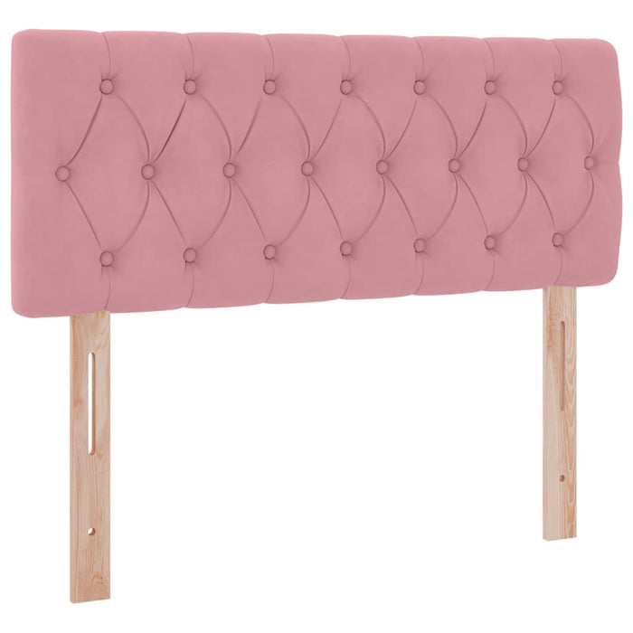 Pat cu storage cu saltea cu headboard Roz 120 x 200 cm Catifea - WALTI WALTI