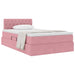 Pat cu storage cu saltea cu headboard Roz 120 x 200 cm Catifea - WALTI WALTI