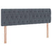 Pat cu storage cu saltea Gri închis 140 x 190 cm Catifea - WALTI WALTI