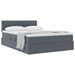 Pat cu storage cu saltea Gri închis 140 x 190 cm Catifea - WALTI WALTI