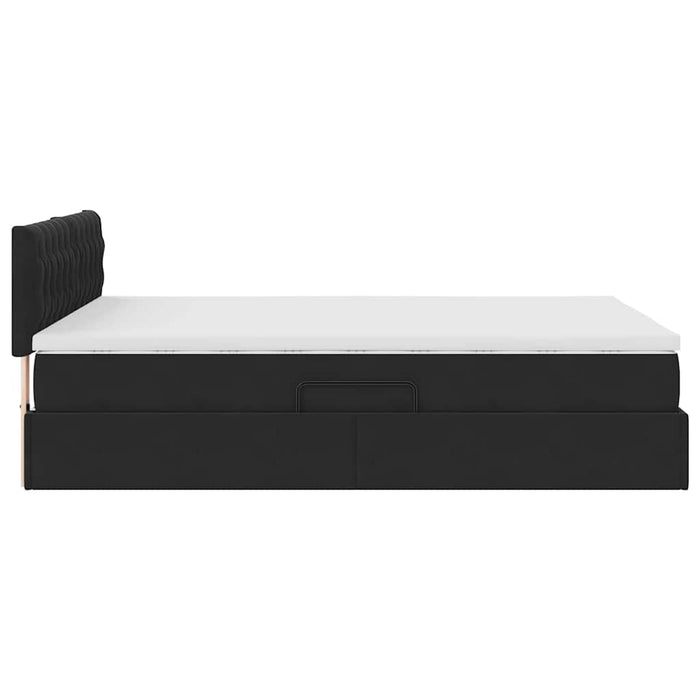 Pat cu storage cu saltea Negru 140 x 190 cm Catifea - WALTI WALTI
