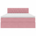 Pat cu storage cu saltea cu headboard Roz 140 x 190 cm Catifea - WALTI WALTI