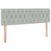 Pat cu storage cu saltea Gri deschis 140 x 200 cm Catifea - WALTI WALTI