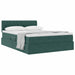 Pat cu storage cu saltea Verde închis 140 x 200 cm Catifea - WALTI WALTI