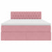 Pat cu storage cu saltea cu headboard Roz 140 x 200 cm Catifea - WALTI WALTI