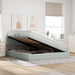 Pat cu storage cu saltea Gri deschis 180 x 200 cm Catifea - WALTI WALTI