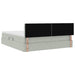 Pat cu storage cu saltea Gri deschis 180 x 200 cm Catifea - WALTI WALTI