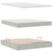Pat cu storage cu saltea Gri deschis 180 x 200 cm Catifea - WALTI WALTI