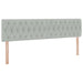 Pat cu storage cu saltea Gri deschis 180 x 200 cm Catifea - WALTI WALTI