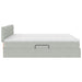 Pat cu storage cu saltea Gri deschis 180 x 200 cm Catifea - WALTI WALTI