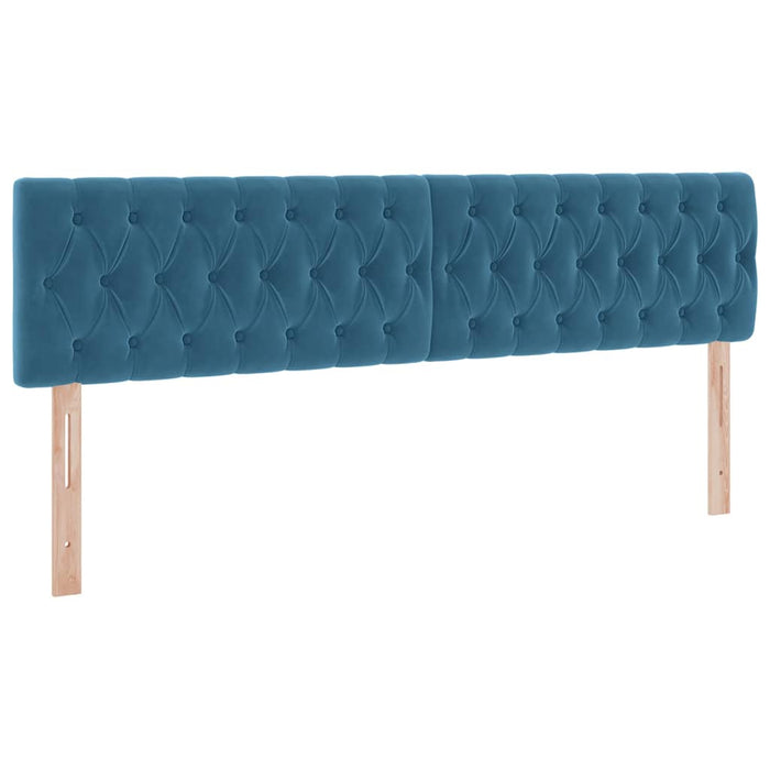 Pat cu storage cu saltea Albastru închis 180 x 200 cm Catifea - WALTI WALTI