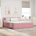 Pat cu storage cu saltea cu headboard Roz 180 x 200 cm Catifea - WALTI WALTI