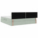 Pat cu storage cu saltea Gri deschis 200 x 200 cm Catifea - WALTI WALTI