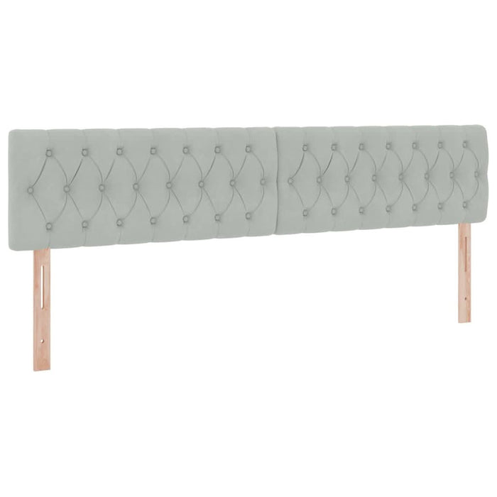 Pat cu storage cu saltea Gri deschis 200 x 200 cm Catifea - WALTI WALTI