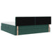 Pat cu storage cu saltea Verde închis 200 x 200 cm Catifea - WALTI WALTI