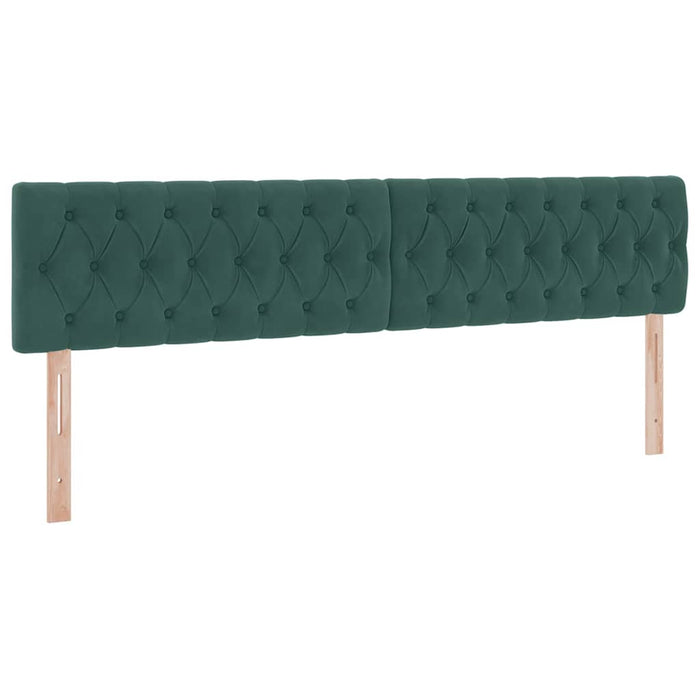 Pat cu storage cu saltea Verde închis 200 x 200 cm Catifea - WALTI WALTI