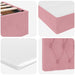 Pat cu storage cu saltea cu headboard Roz 200 x 200 cm Catifea - WALTI WALTI