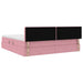 Pat cu storage cu saltea cu headboard Roz 200 x 200 cm Catifea - WALTI WALTI