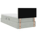 Pat cu storage cu saltea Gri deschis 90 x 190 cm Catifea - WALTI WALTI