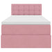 Pat cu storage cu saltea cu headboard Roz 90 x 190 cm Catifea - WALTI WALTI