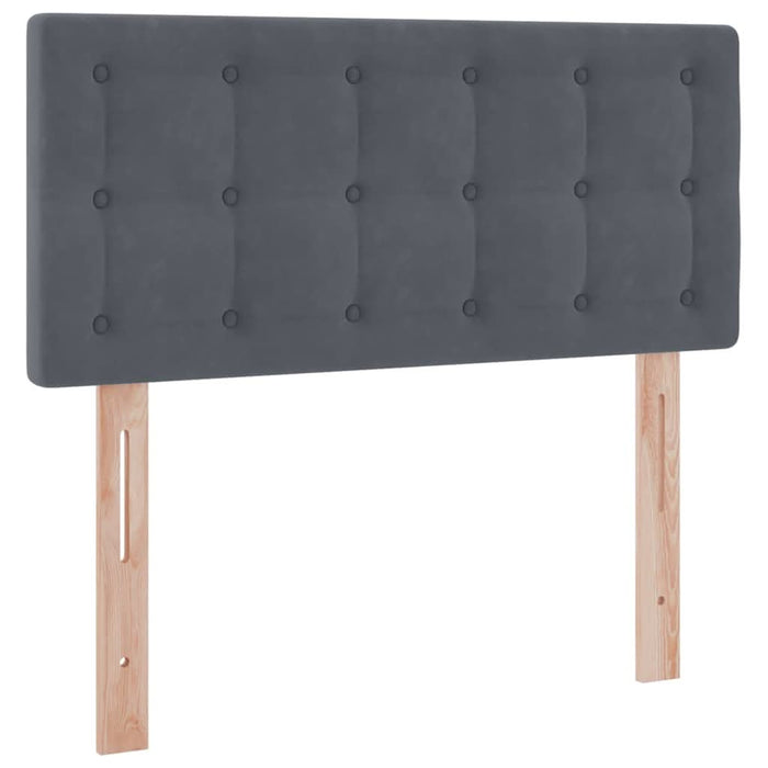 Pat cu storage cu saltea Gri închis 90 x 200 cm Catifea - WALTI WALTI