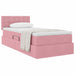 Pat cu storage cu saltea cu headboard Roz 90 x 200 cm Catifea - WALTI WALTI