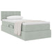 Pat cu storage cu saltea Gri deschis 100 x 200 cm Catifea - WALTI WALTI