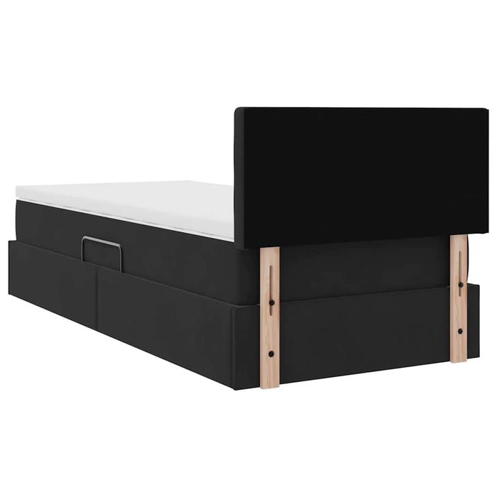 Pat cu storage cu saltea Negru 100 x 200 cm Catifea - WALTI WALTI