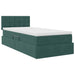 Pat cu storage cu saltea Verde închis 100 x 200 cm Catifea - WALTI WALTI