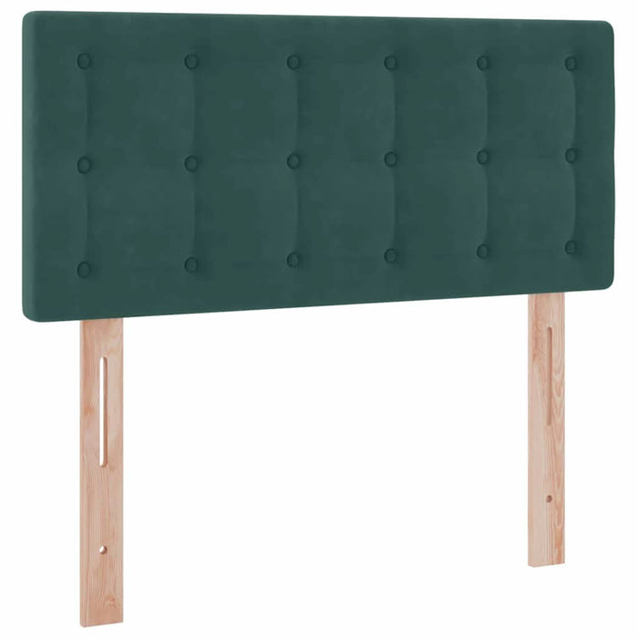 Pat cu storage cu saltea Verde închis 100 x 200 cm Catifea - WALTI WALTI