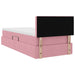Pat cu storage cu saltea cu headboard Roz 100 x 200 cm Catifea - WALTI WALTI